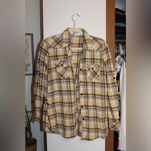 Plaid Button Down Shirt for Women